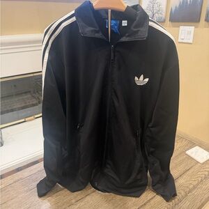 Adidas Black and White Windbreaker Jacket